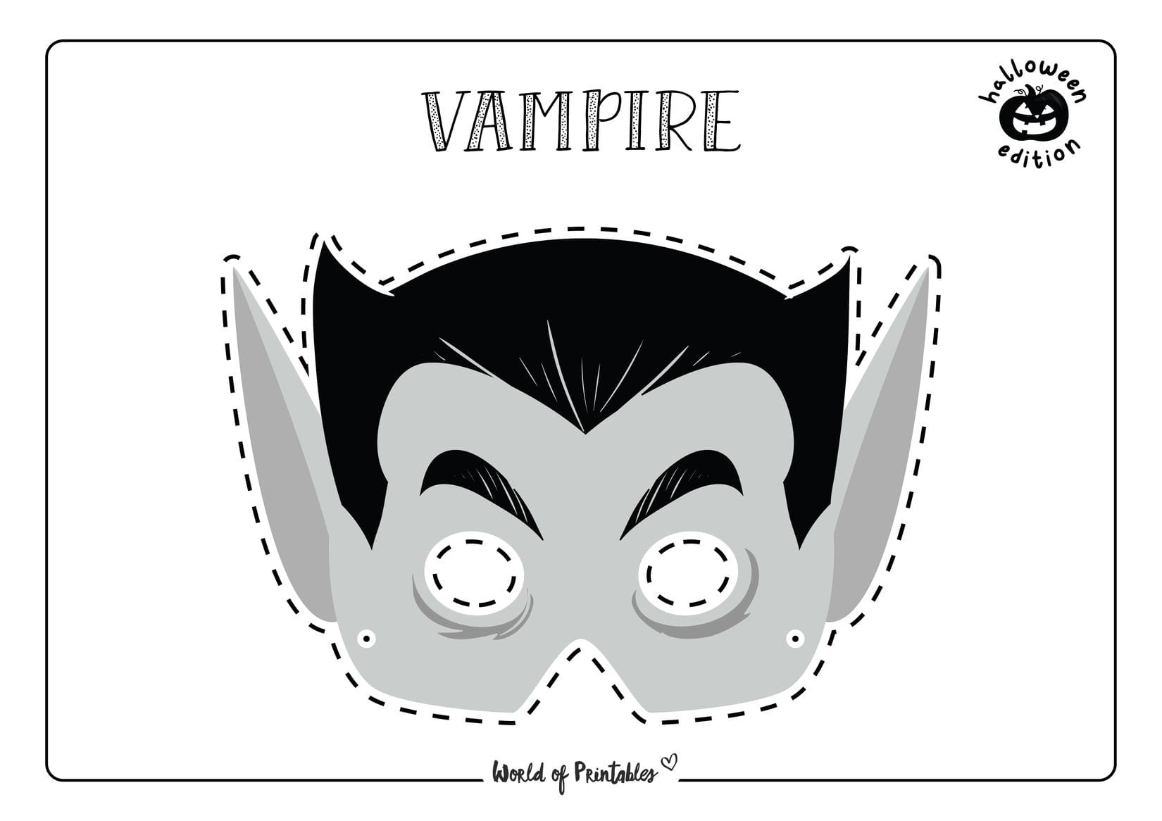 Halloween Mask Printables - World Of Printables inside Free Printable Halloween Face Masks
