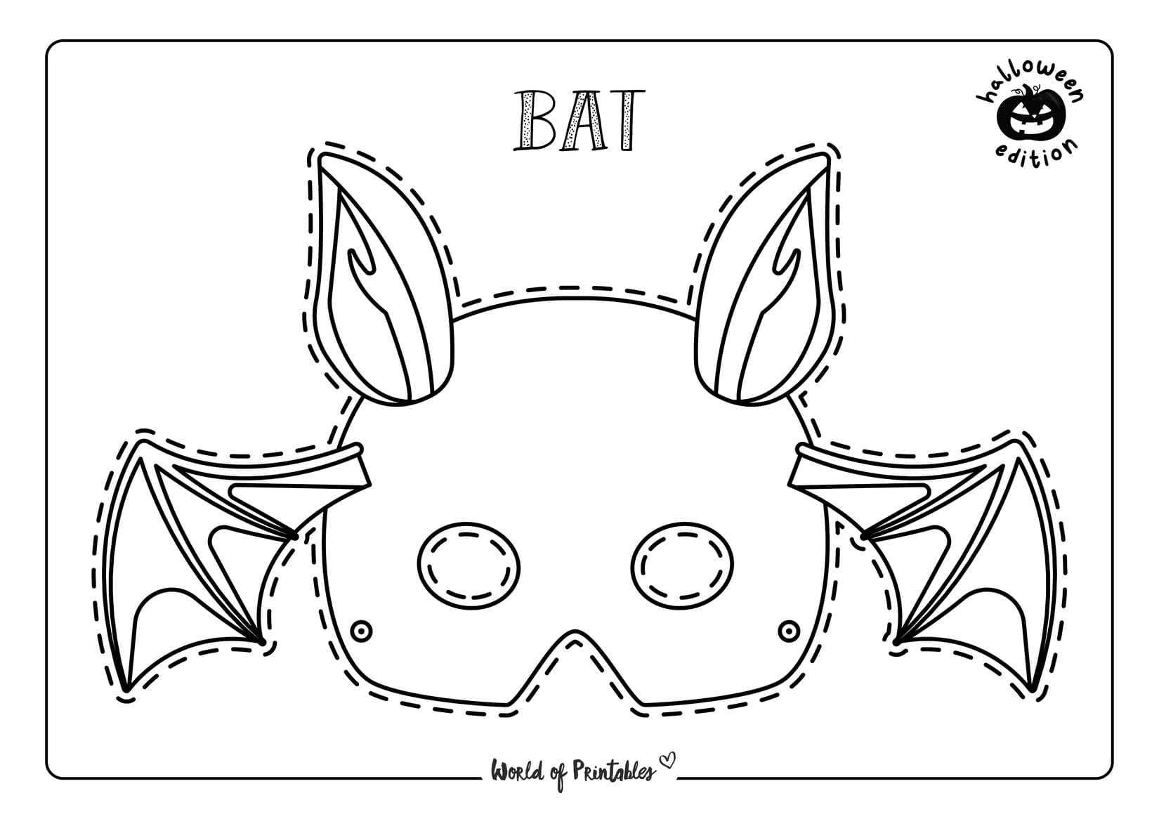 Halloween Mask Printables - World Of Printables within Free Printable Halloween Face Masks