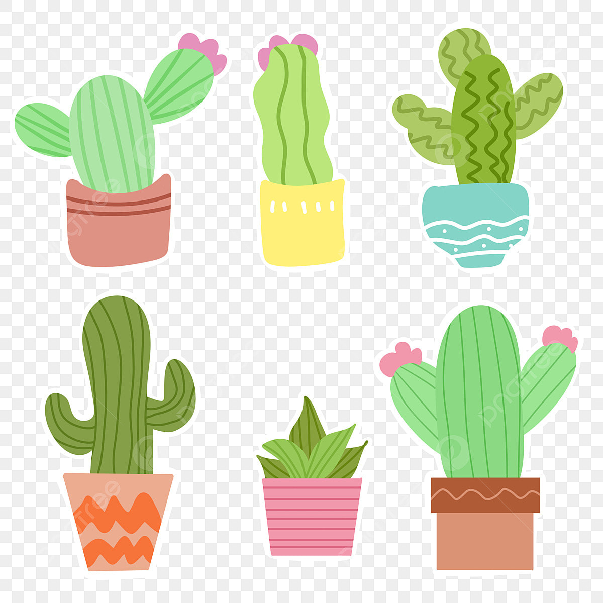 Hand Drawn Cactus Png Picture, Cute Plants Cactus In The Pot with Free Printable Cactus