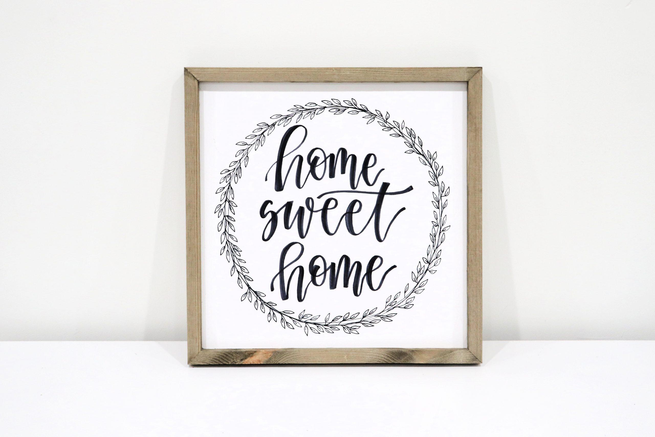 Hand Lettered &amp;quot;Home Sweet Home&amp;quot; Sign - Amy Latta Creations throughout Home Sweet Home Free Printable