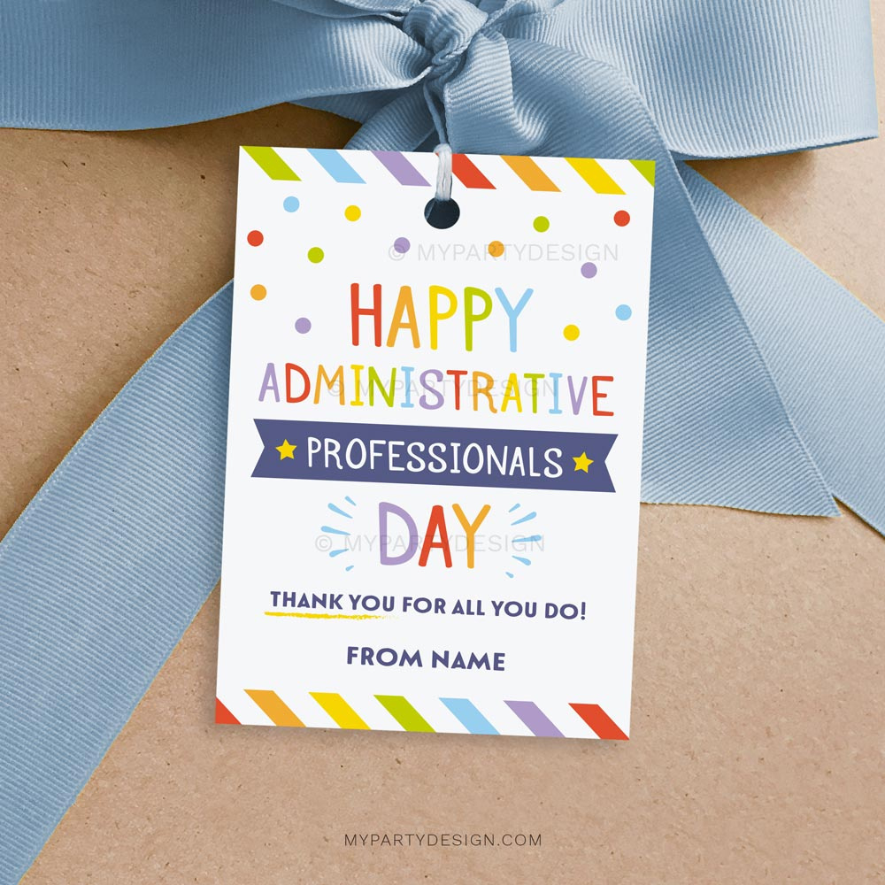 Happy Administrative Professionals Day Tag, Printable Pdf - My for Administrative Professionals Cards Printable Free
