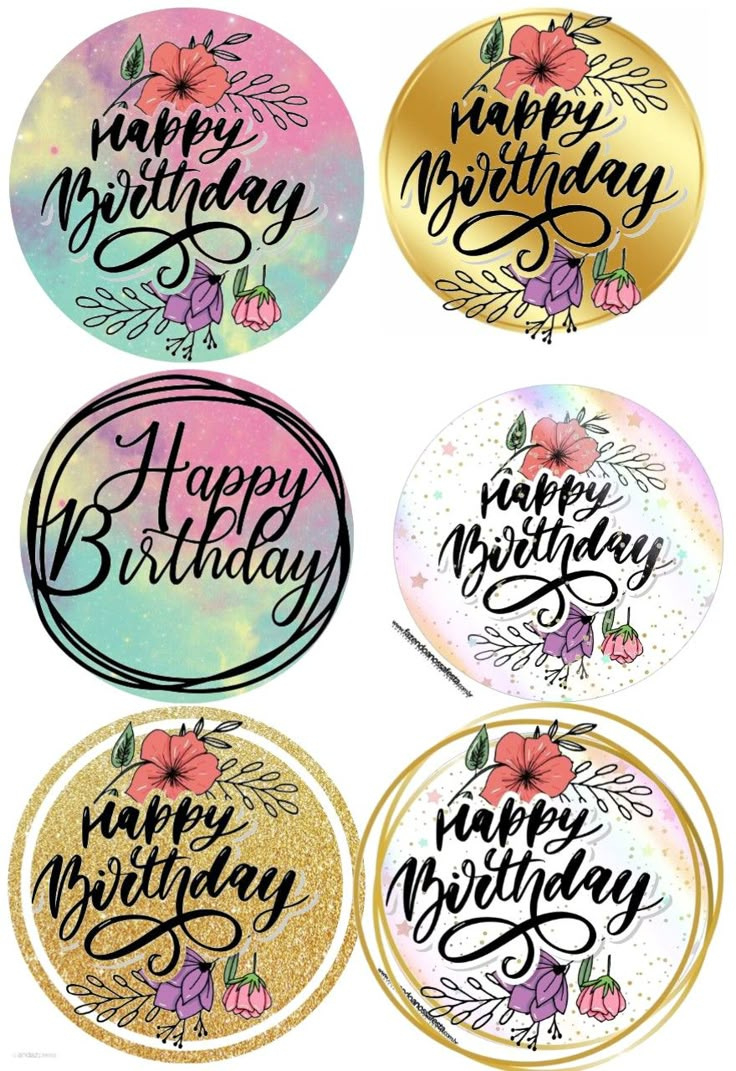 Happy Birthday Cake Topper Printable in Free Printable Happy Birthday Cake Topper
