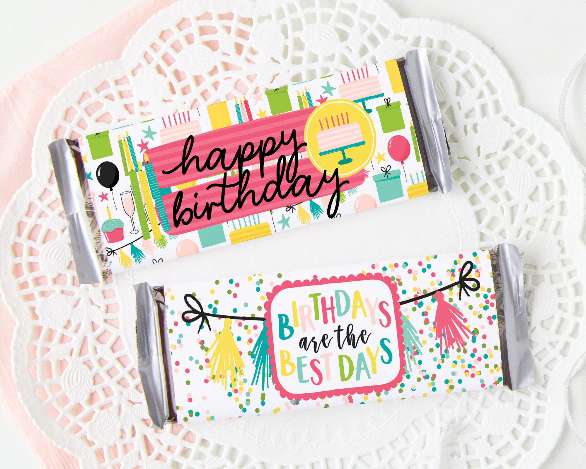 Happy Birthday Candy Bar Wrappers - Druckbare Candy Bar Verpackung with regard to Free Printable Birthday Candy Bar Wrappers