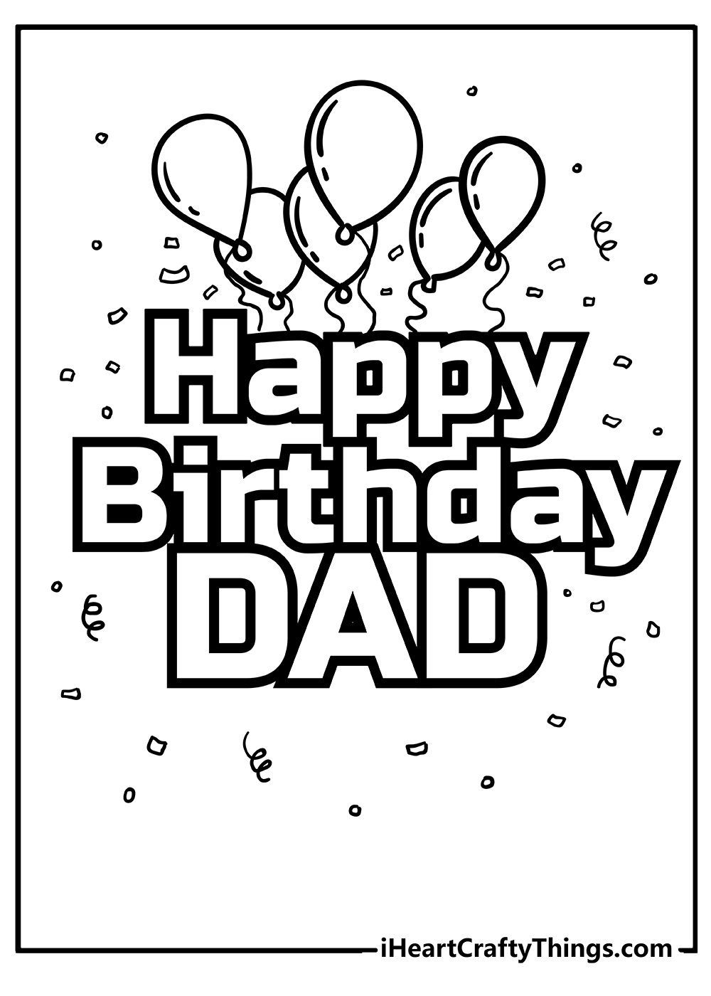 Happy Birthday Dad Coloring Pages (100% Free Printables within Free Printable Happy Birthday Cards For Dad