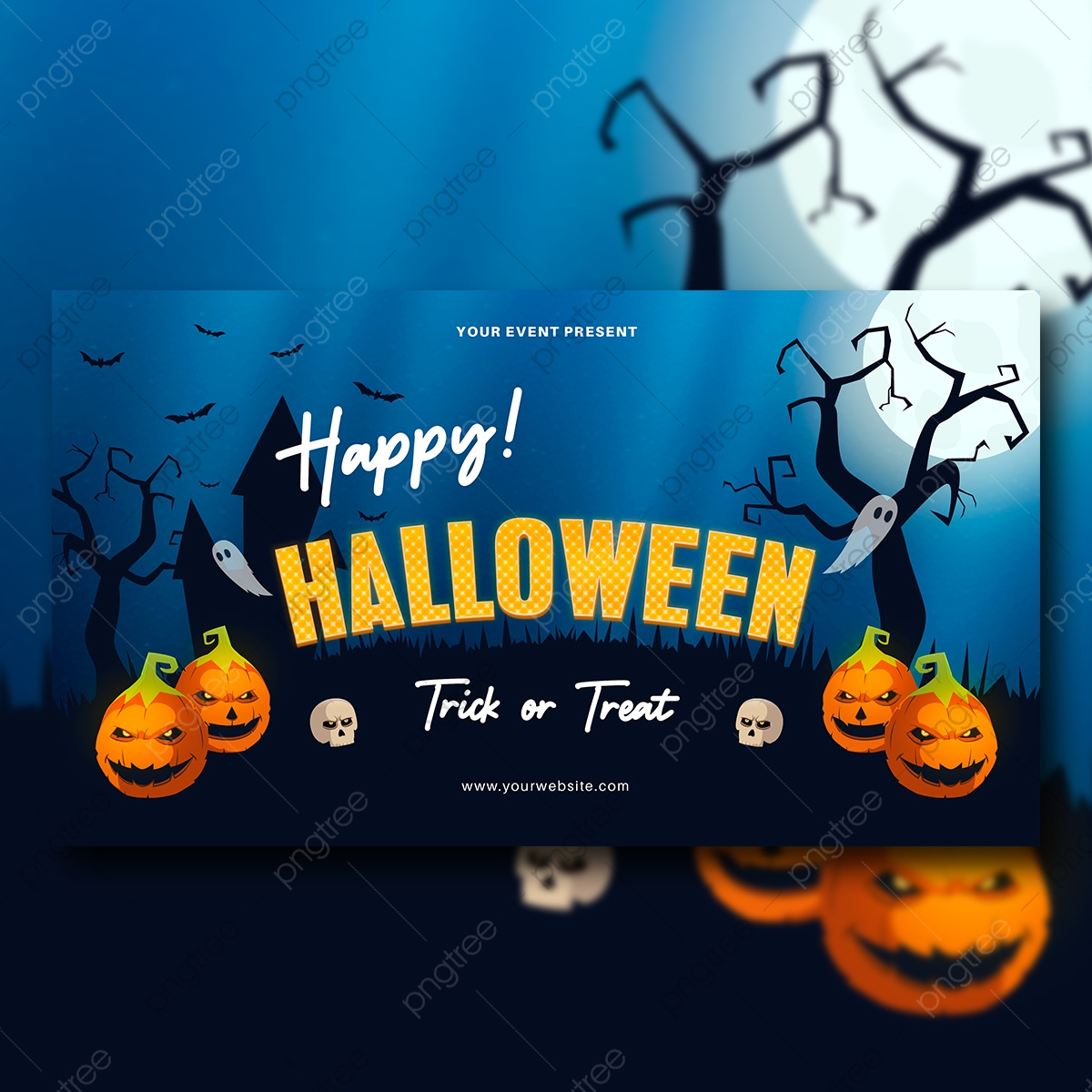 Happy Halloween Banner Template Design Template Download On Pngtree pertaining to Free Printable Halloween Banner Templates