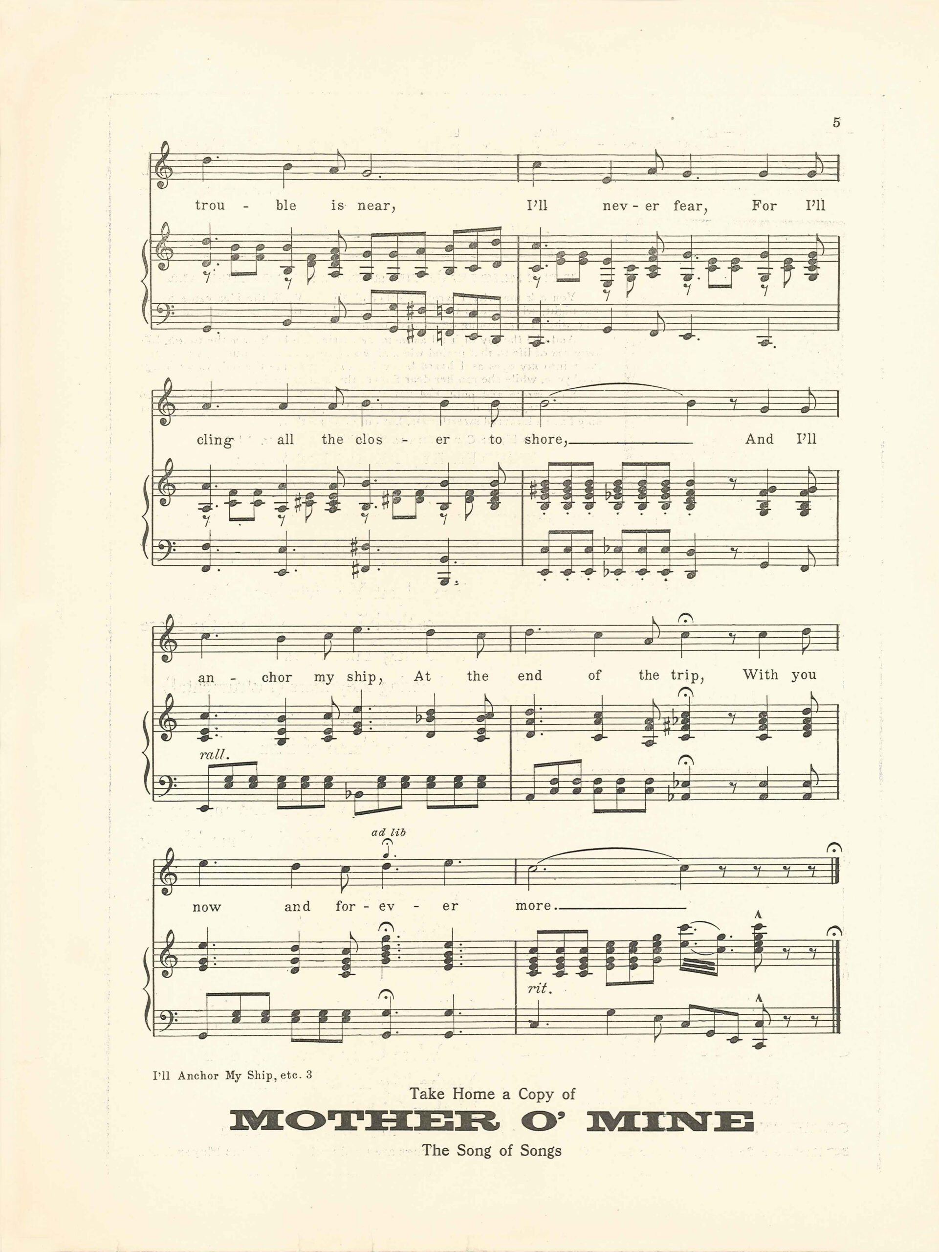 Harbor Of Love 1915 – Free Printable Sheet Music – Wings Of Whimsy pertaining to Free Printable Sheet Music Lyrics