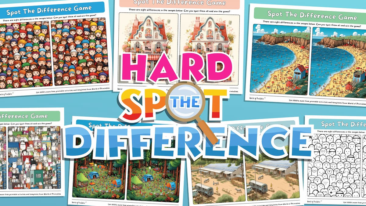Hard Spot The Difference Games - World Of Printables with regard to Free Printable Spot The Difference Games For Adults