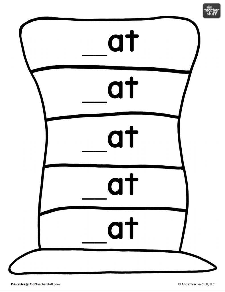 Hat Printables For Dr. Seuss, Cat In The Hat, Or Just Hats! | A To regarding Cat In The Hat Free Printable Worksheets