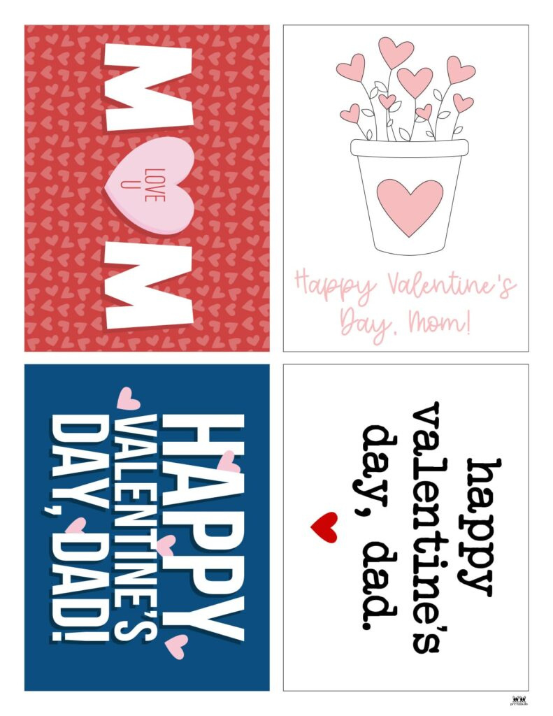 Heart Valentine'S Day Cards For Mom And Dad Valentine'S Day inside Free Printable Valentines Day Cards For Mom And Dad