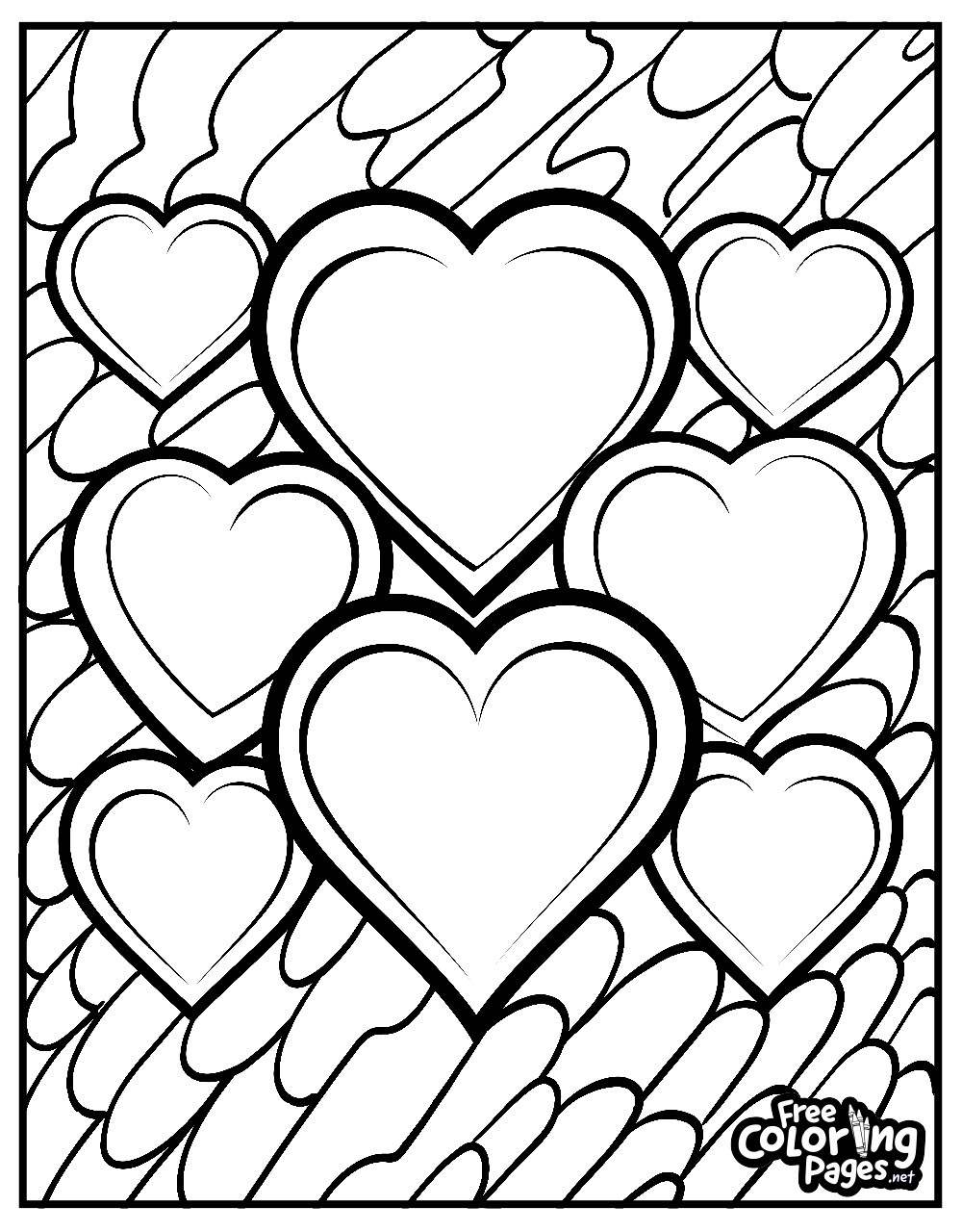 Hearts Coloring Pages - Free Coloring Pages with Free Printable Heart Coloring Pages