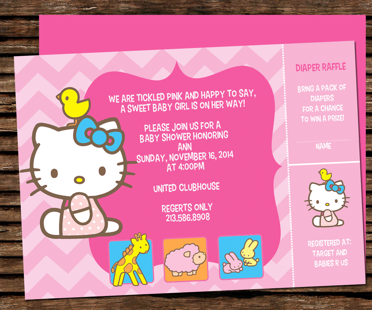 Hello Kitty Baby Shower Invitation | Default pertaining to Free Printable Hello Kitty Baby Shower Invitations