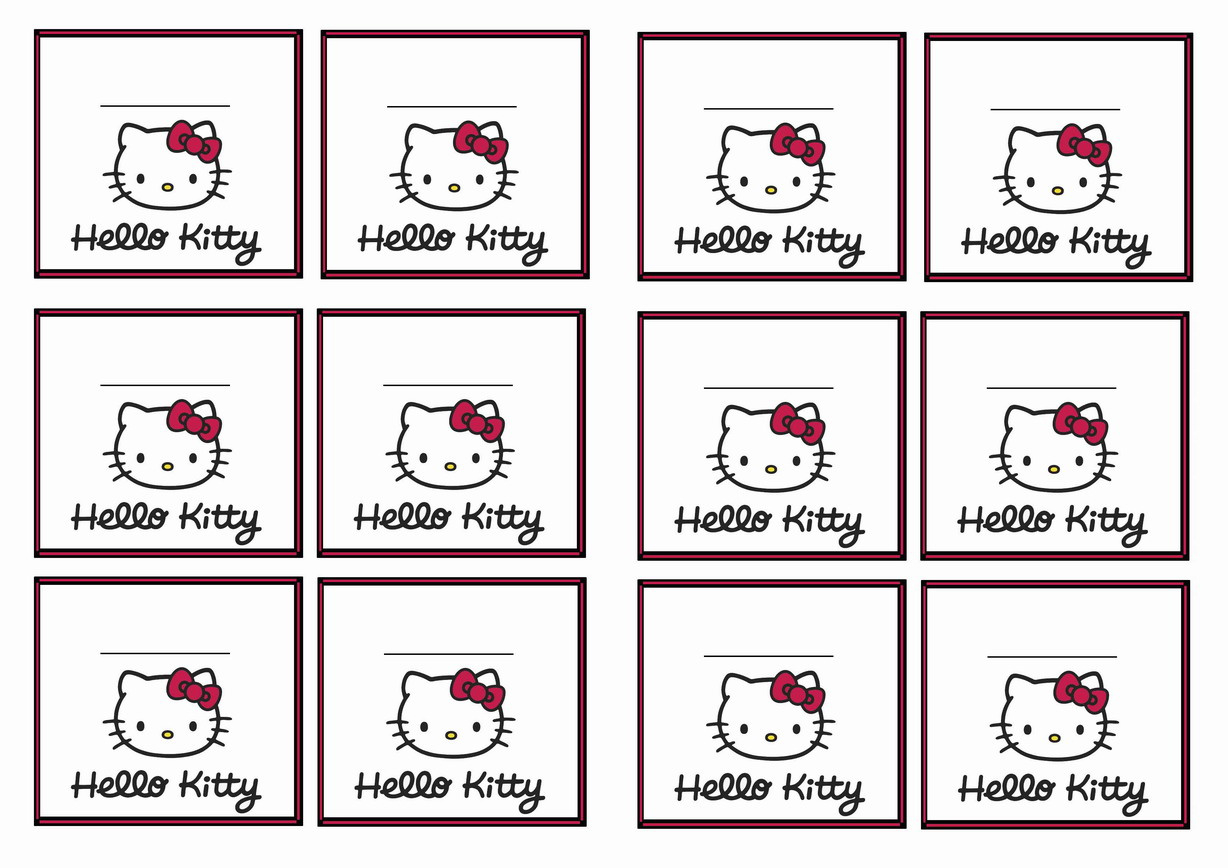 Hello Kitty Name Tags – Birthday Printable throughout Hello Kitty Name Tags Printable Free