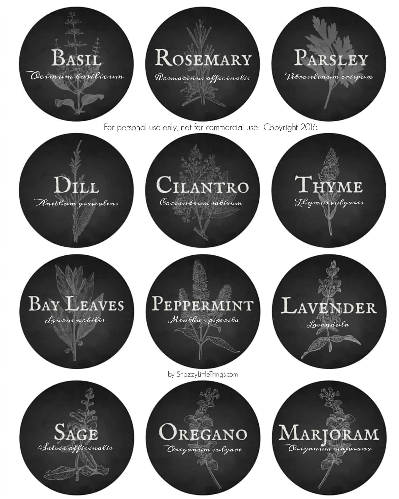Herb Garden Vintage Labels for Free Printable Herb Labels