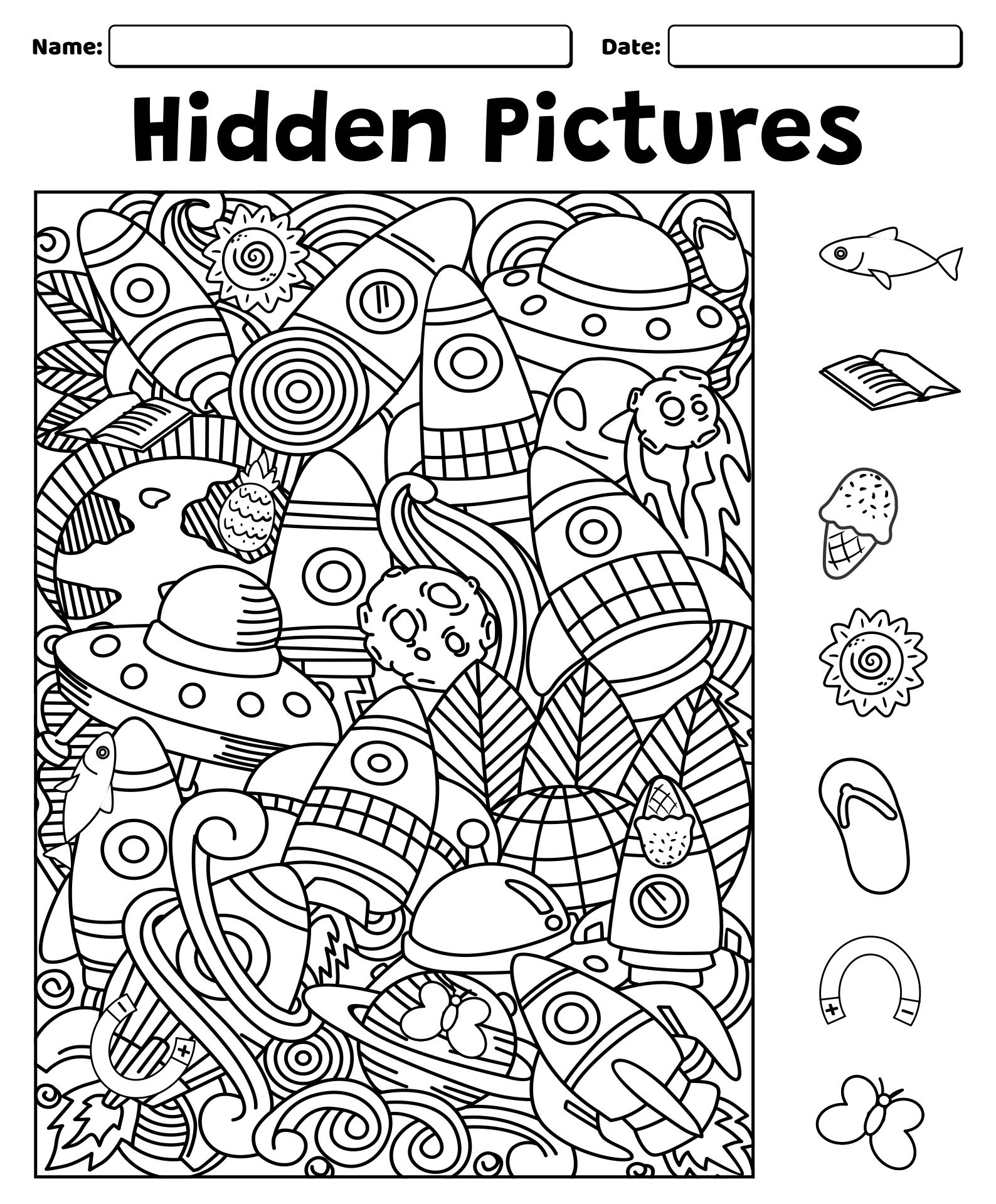 Hidden Object Pages Adults - 6 Free Pdf Printables | Printablee inside Free Printable Hidden Pictures