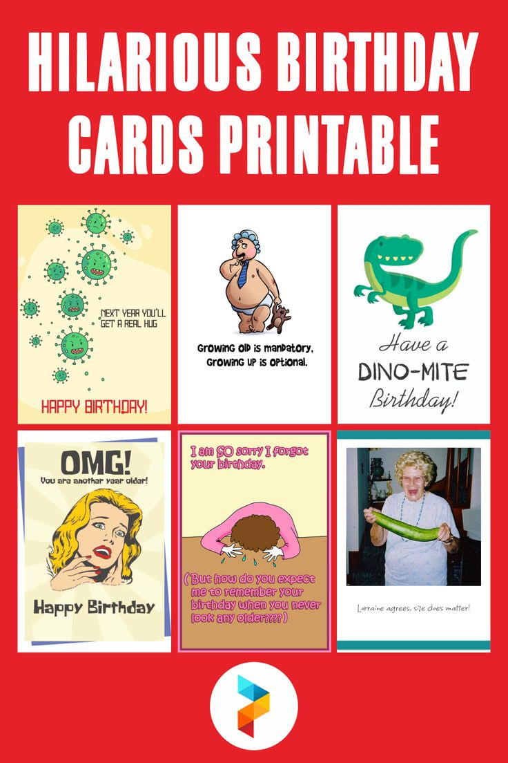 Hilarious Birthday Cards - 10 Free Pdf Printables | Printablee throughout Free Printable Funny Birthday Cards For Adults