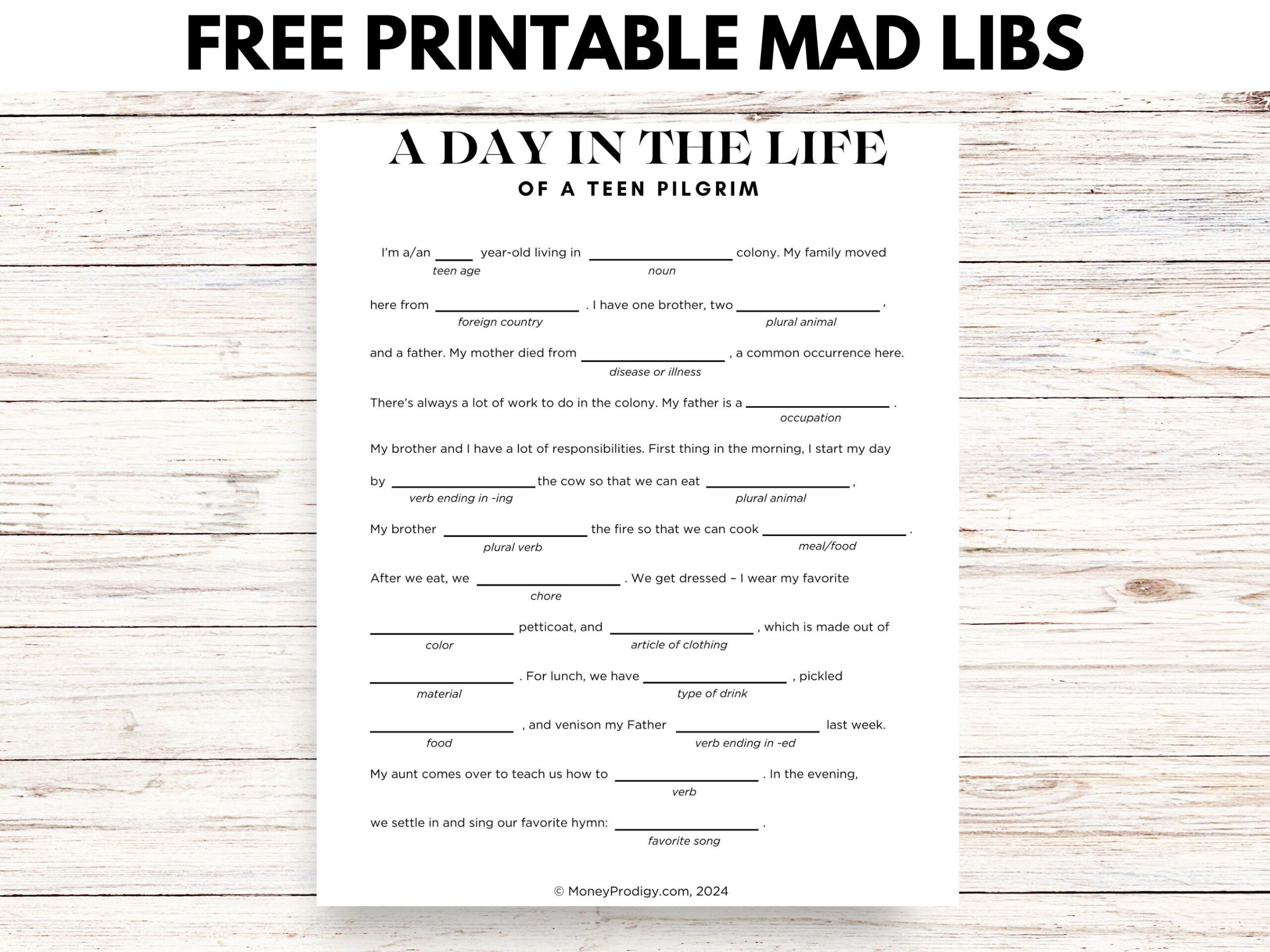 Hilarious Thanksgiving Mad Libs For High School (Free Printable) throughout Free Printable Mad Libs For Tweens
