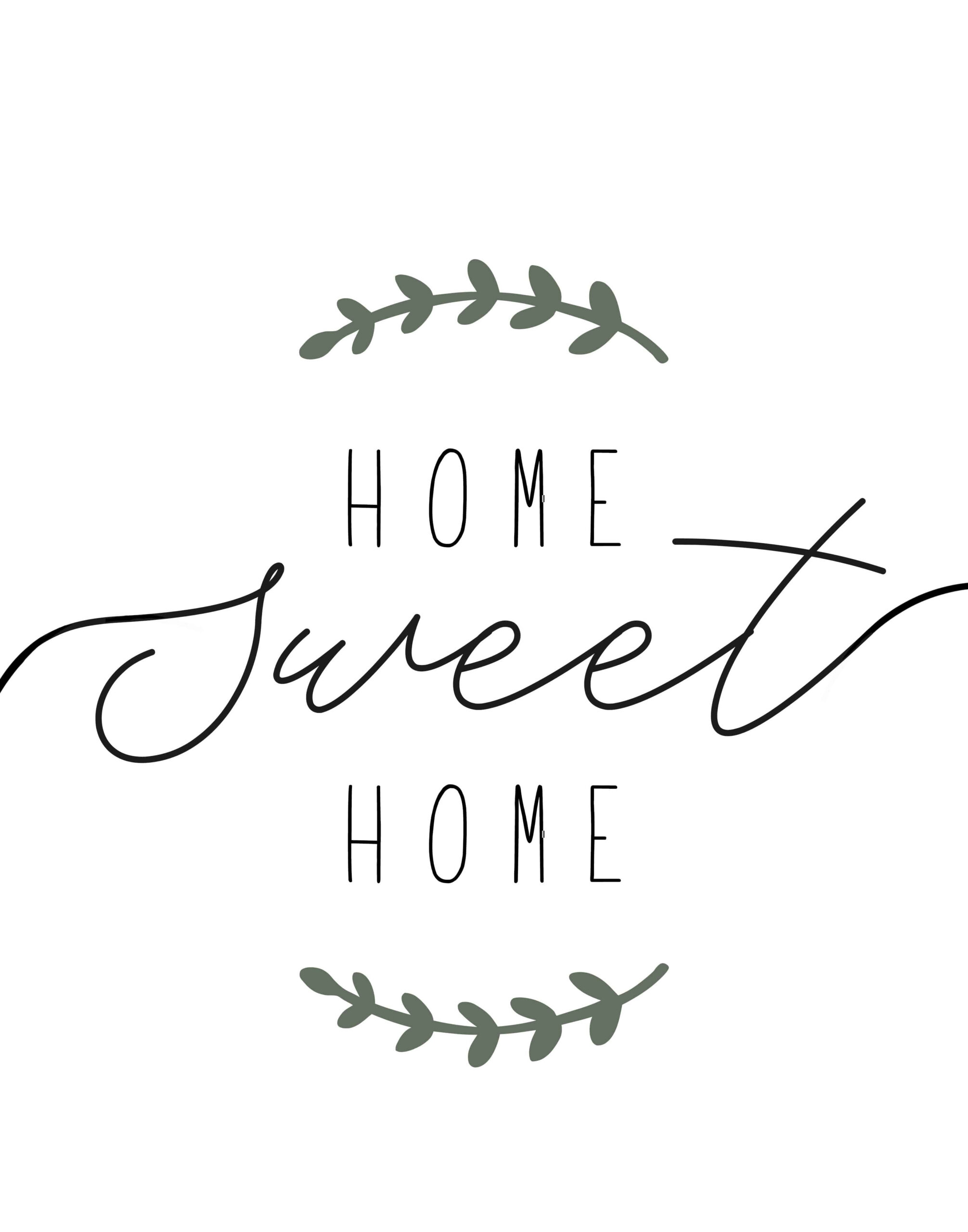 Home Sweet Home&amp;quot; Printable Farmhouse Art - Lolly Jane regarding Home Sweet Home Free Printable