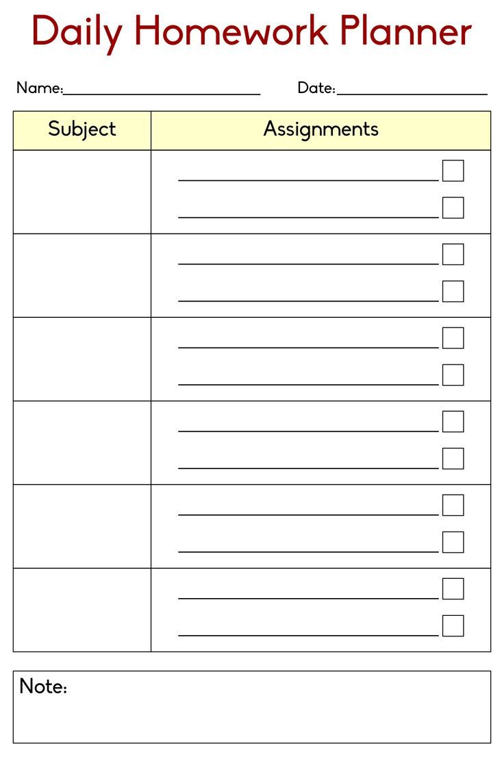 Homework Completion Chart - 4 Free Pdf Printables | Printablee pertaining to Free Printable Homework Assignment Sheets
