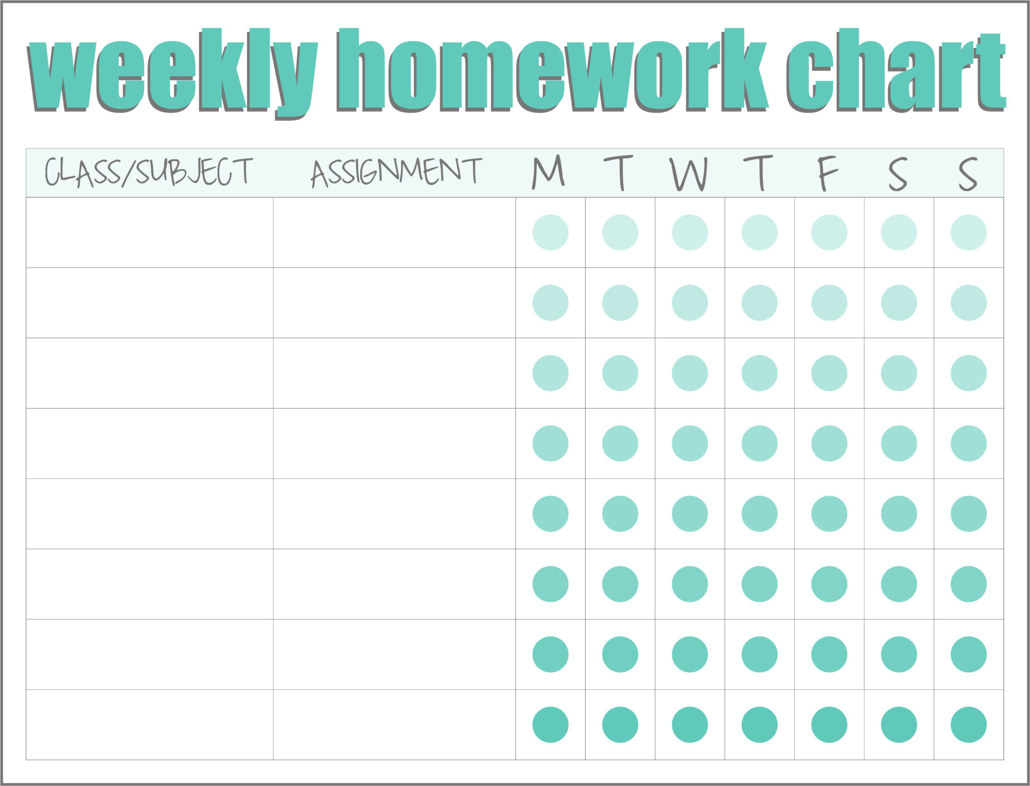 Homework (Reward) Charts - Free Printables | Live Craft Eat with regard to Free Printable Homework