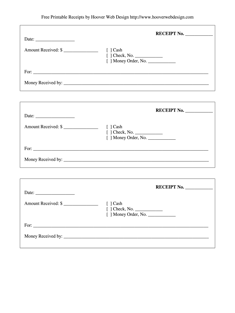 Hoover Web Design Printable Receipts Form - Fill Online, Printable with Www Hooverwebdesign Com Free Printables Printable Receipts