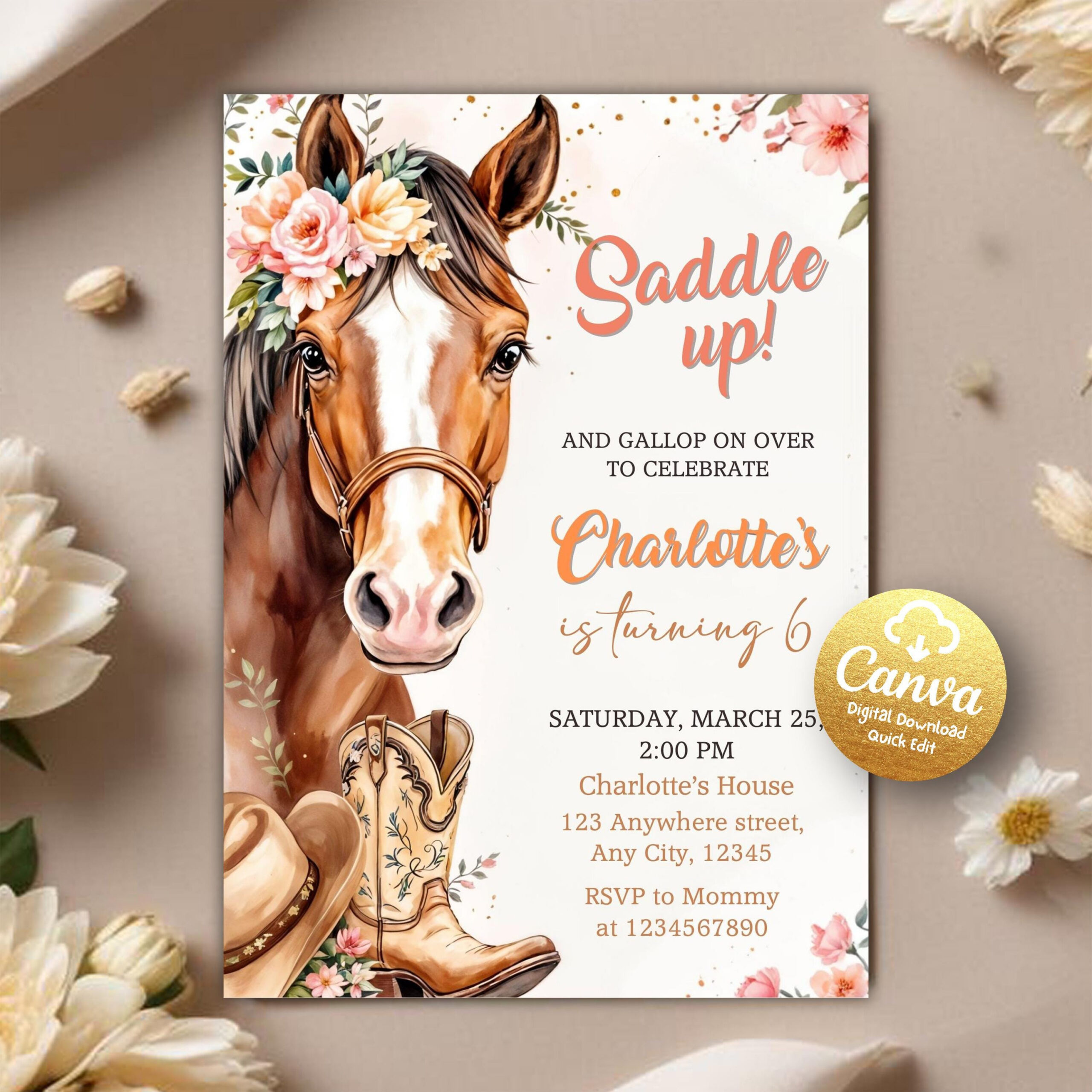Horse Invitations - Etsy inside Free Printable Horse Themed Birthday Party Invitations