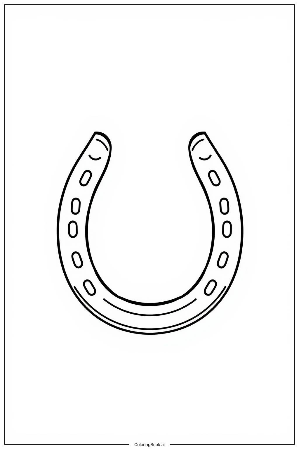 Horse Shoe Outline Coloring Page (Free Pdf&amp;amp;Png Printable) for Free Printable Horseshoe Coloring Pages