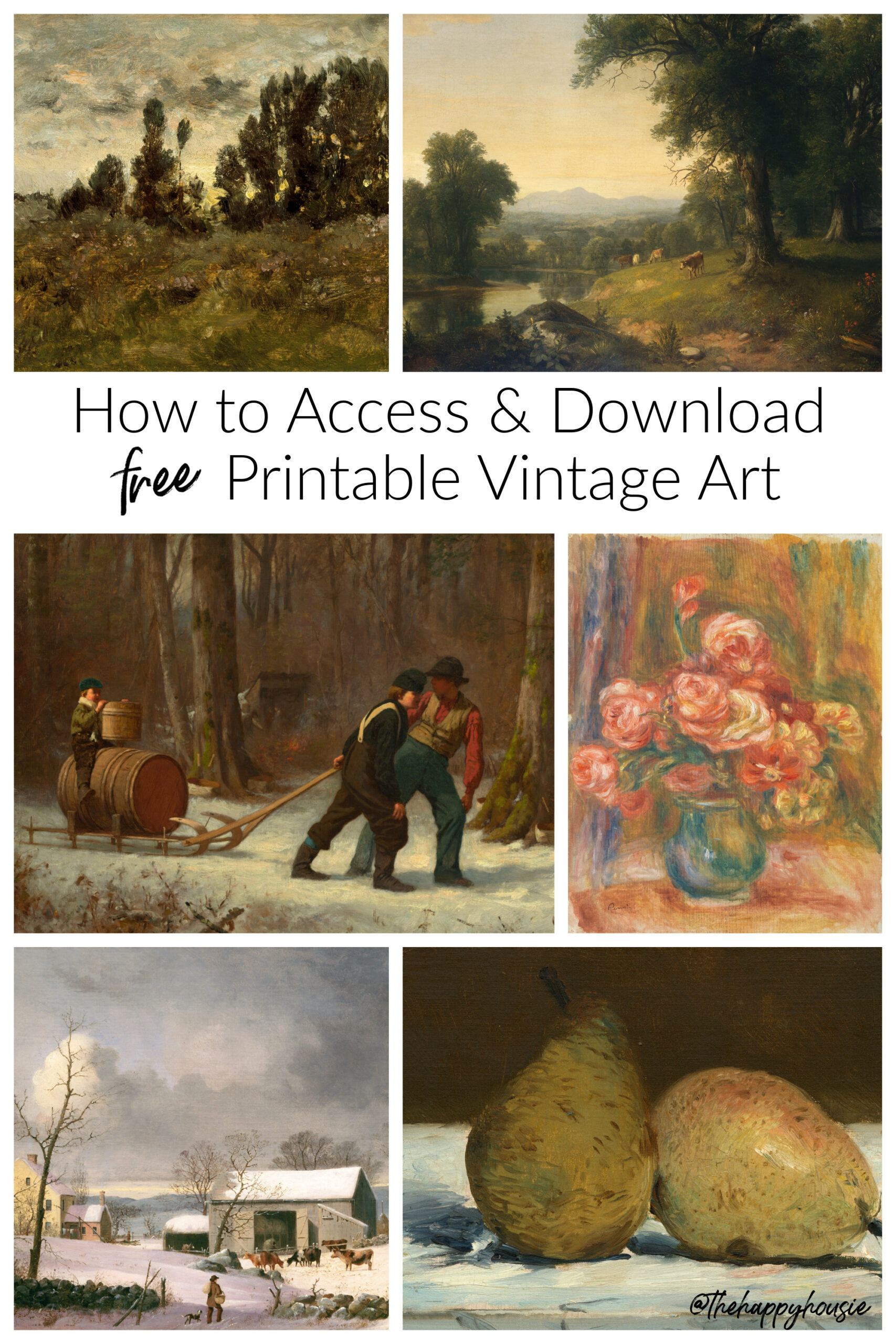 How To Access And Download Vintage Paintings To Print As Art | The for Free Printable Vintage Pictures