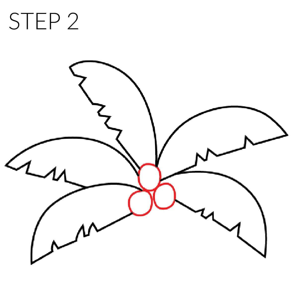 How To Draw A Palm Tree Easy Step-By-Step Tutorial - Made With Happy with Free Printable Palm Tree Template