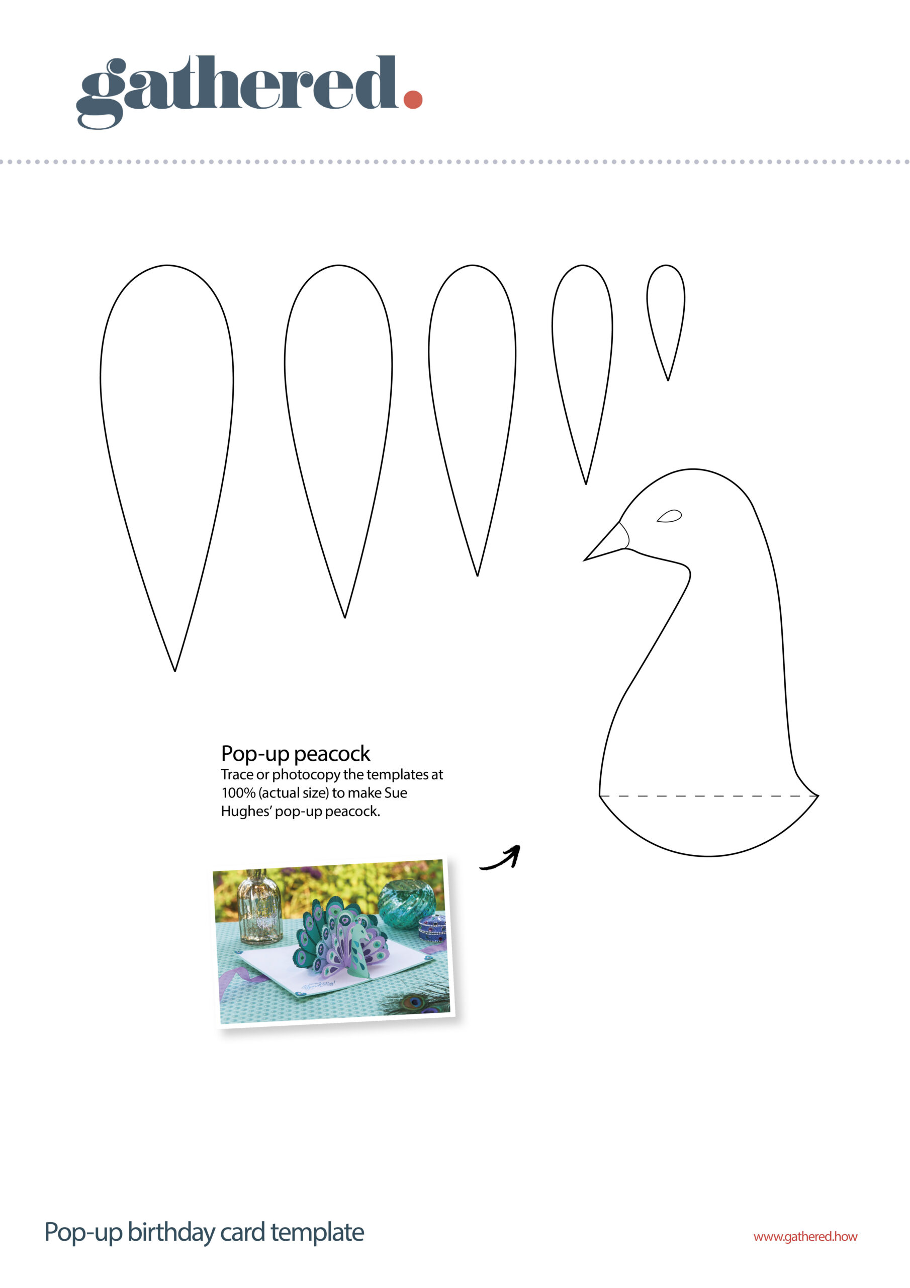 How To Make A Pop-Up Birthday Card - Gathered for Free Printable Birthday Pop Up Card Templates