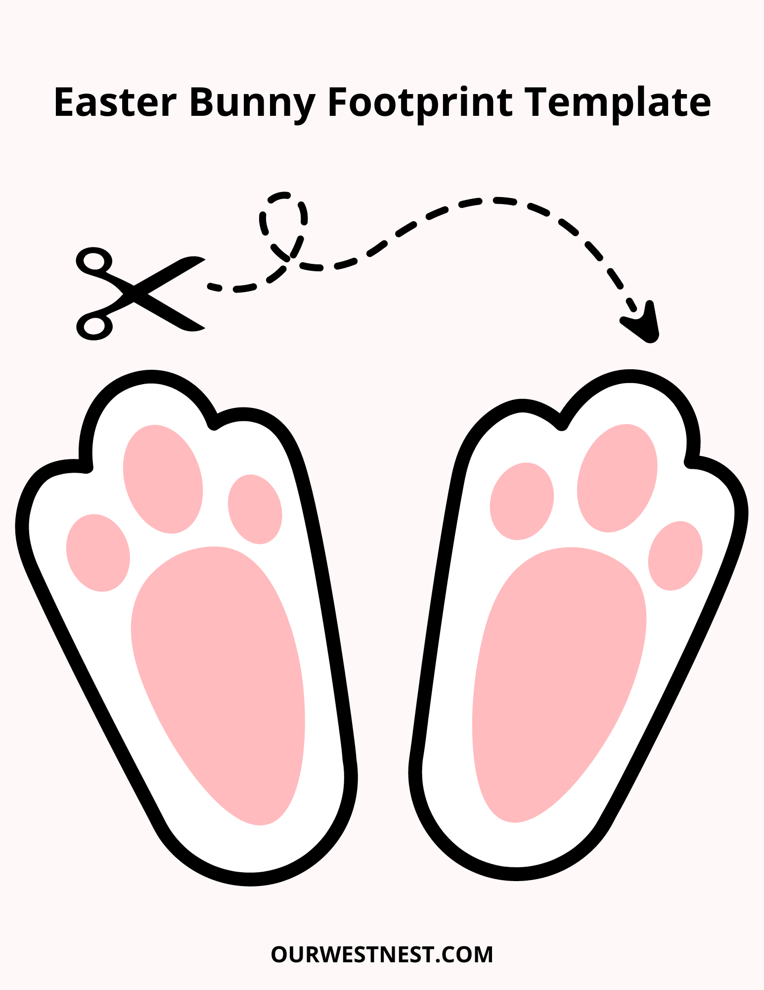 How To Make Bunny Footprints For Easter | Free Easter Bunny regarding Free Printable Footprints