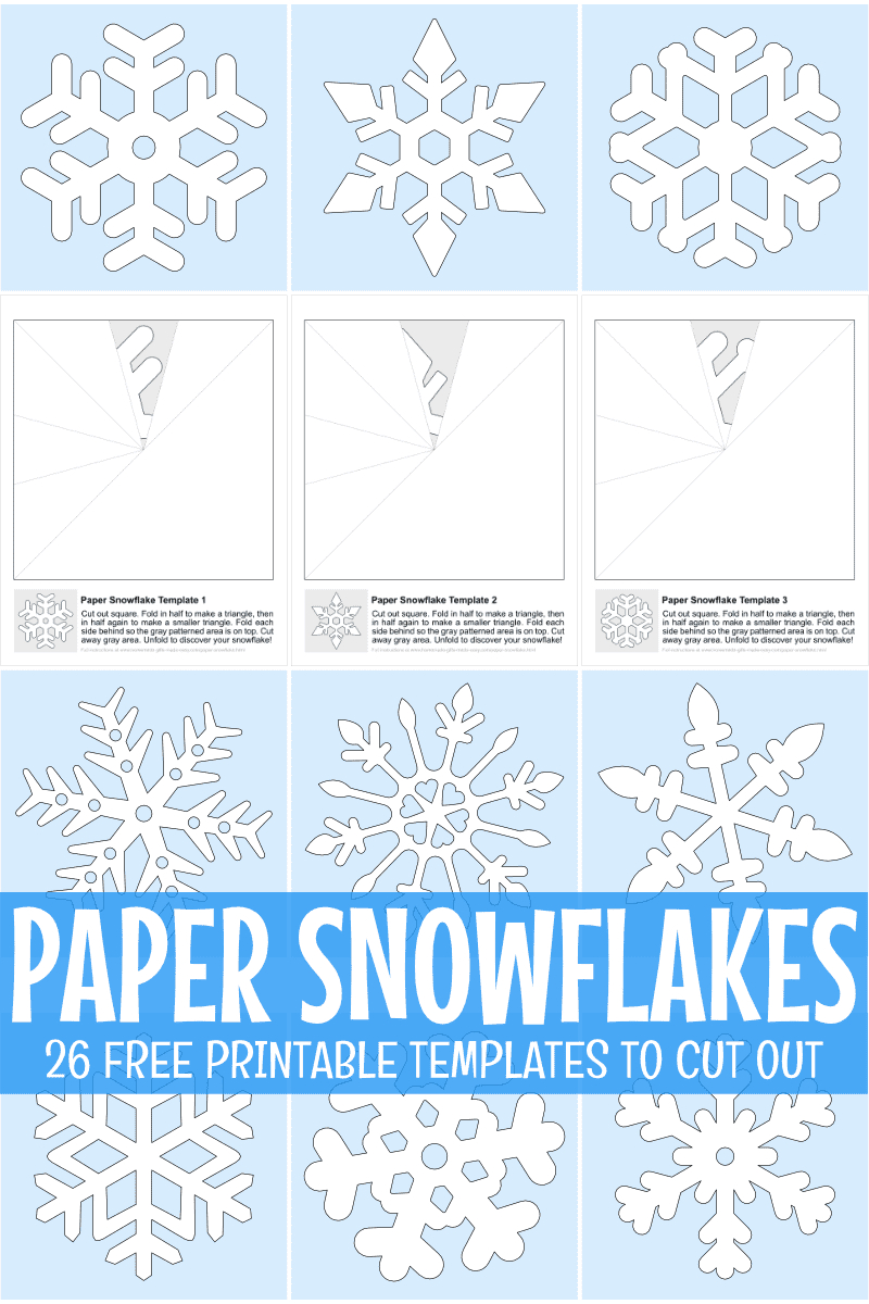 How To Make Paper Snowflakes + Free Printable Patterns inside Free Printable Snowflake Patterns