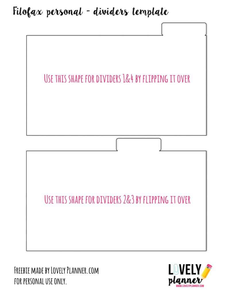 How To Make Planner Dividers For Your Filofax Or Kikki K (+ Free in Free Printable Dividers