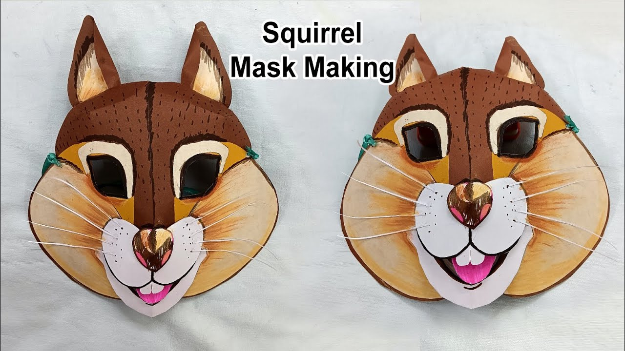 How To Make Squirrel Face Mask | Chipmunk Mask Diy | Animal Mask With Paper  | Paper Mask | Craft regarding Free Printable Chipmunk Mask