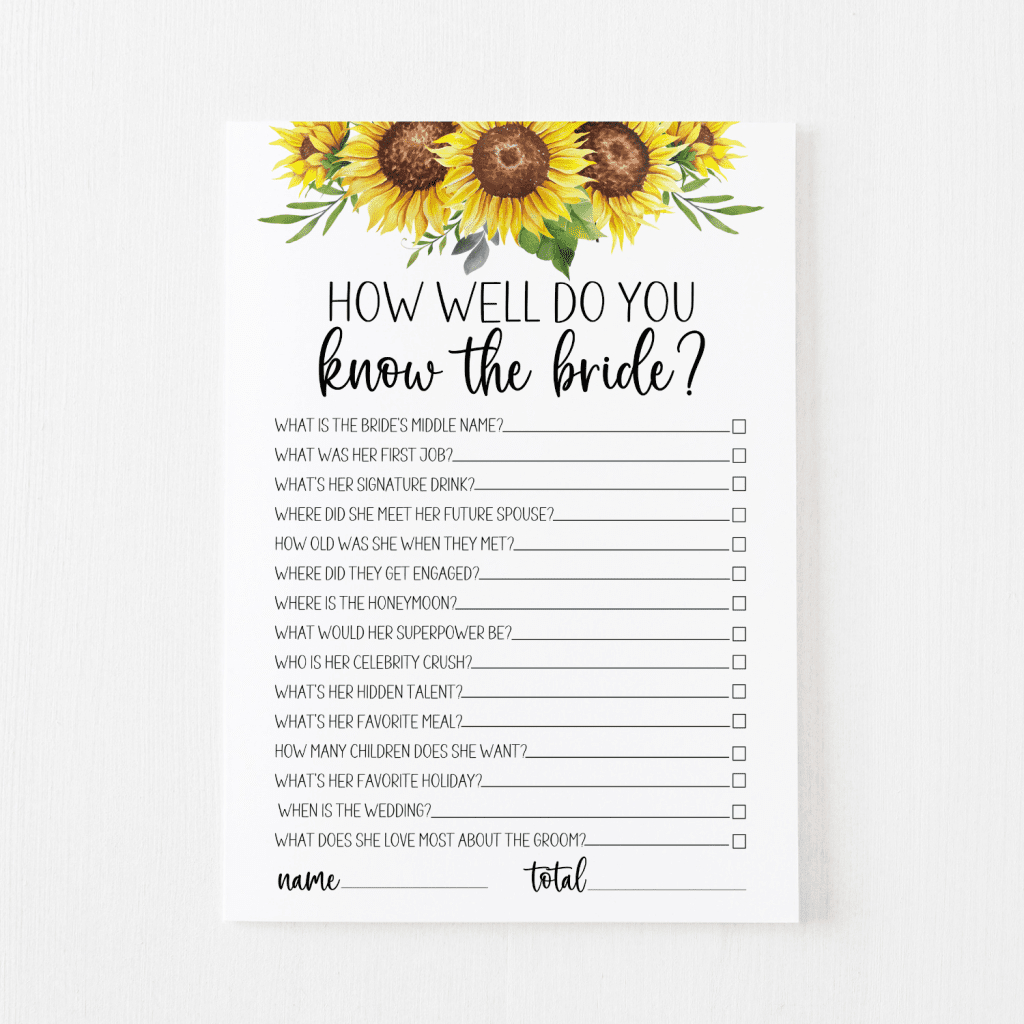 How Well Do You Know The Bride? Free Printable | Modern Moh pertaining to How Well Do You Know The Bride Game Free Printable