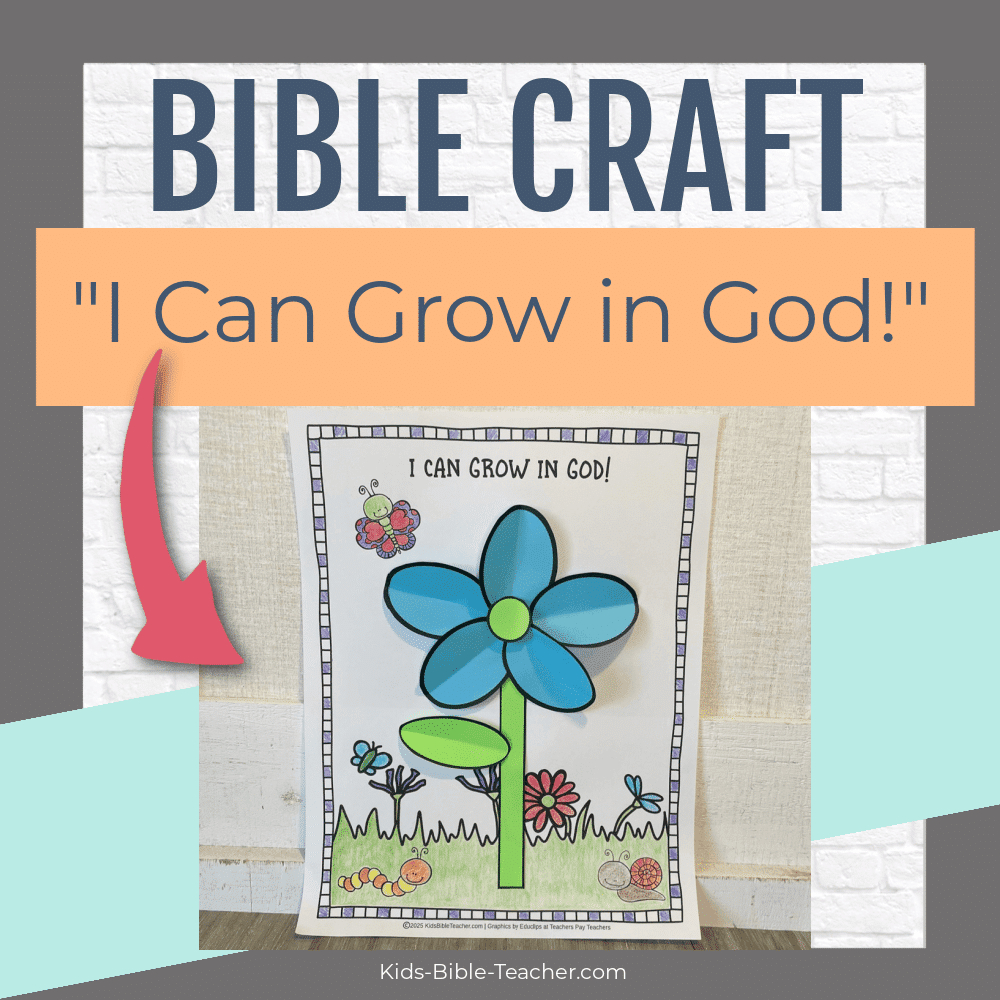 I Can Grow In God Printable Flower Craft - Kids Bible Teacher regarding Free Printable Bible Crafts