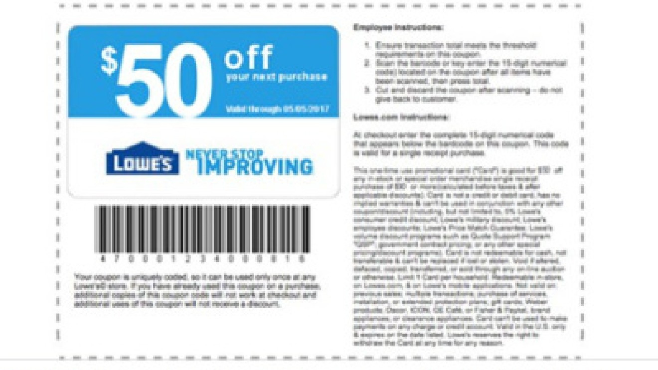 I-Team: Lowes $50 Mothers Day Coupon Is A Scam - Worksheets Library pertaining to Free Printable Lowes Coupon 2014