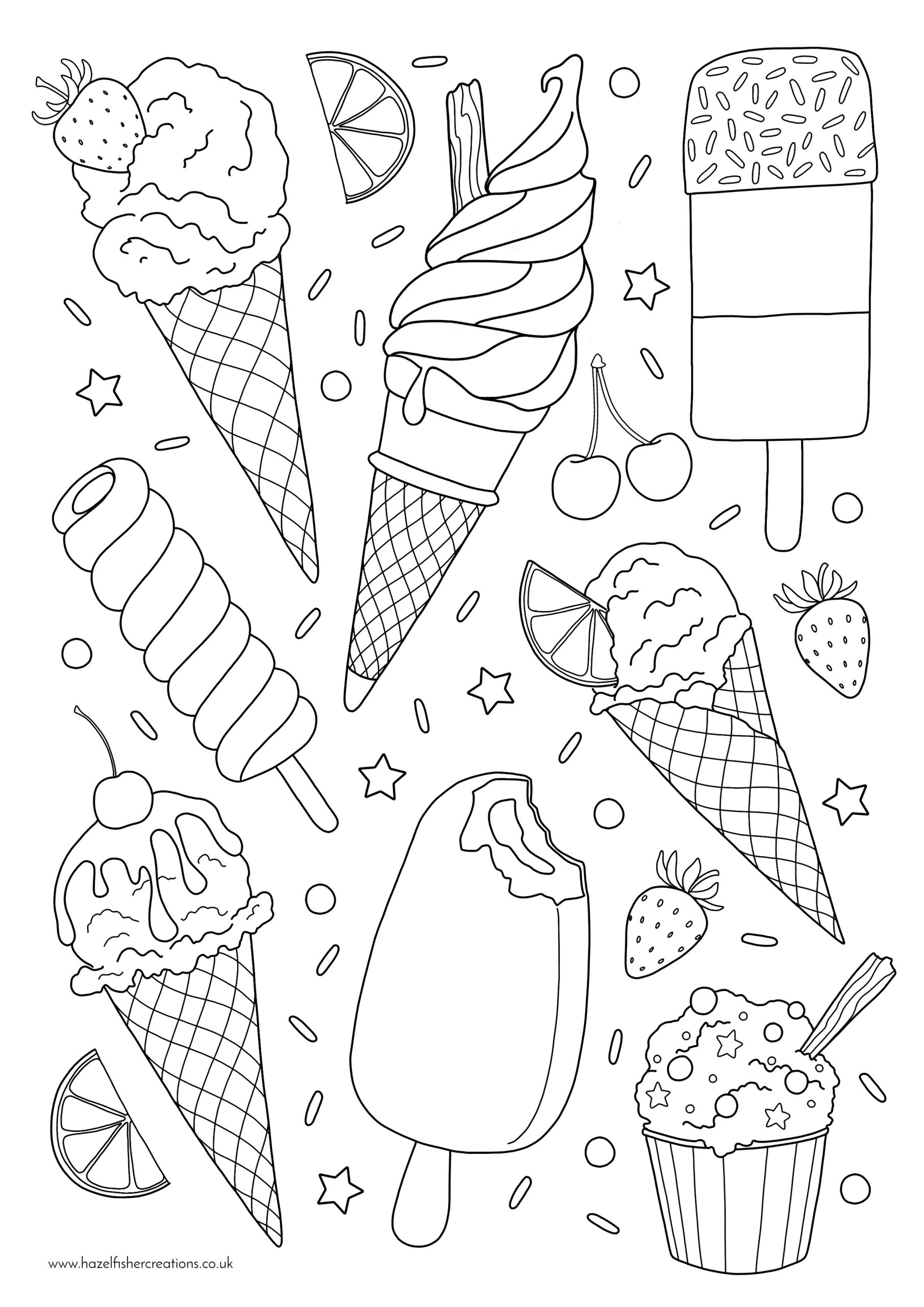 Ice Cream Colouring In Activity Sheet - Printables pertaining to Ice Cream Color Pages Printable Free
