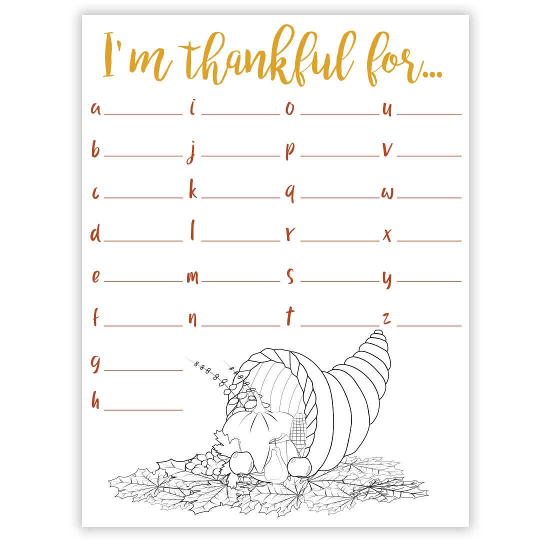 I&amp;#039;M Thankful For Gratitude Worksheet - Digital Download intended for Free Printable Gratitude Worksheets