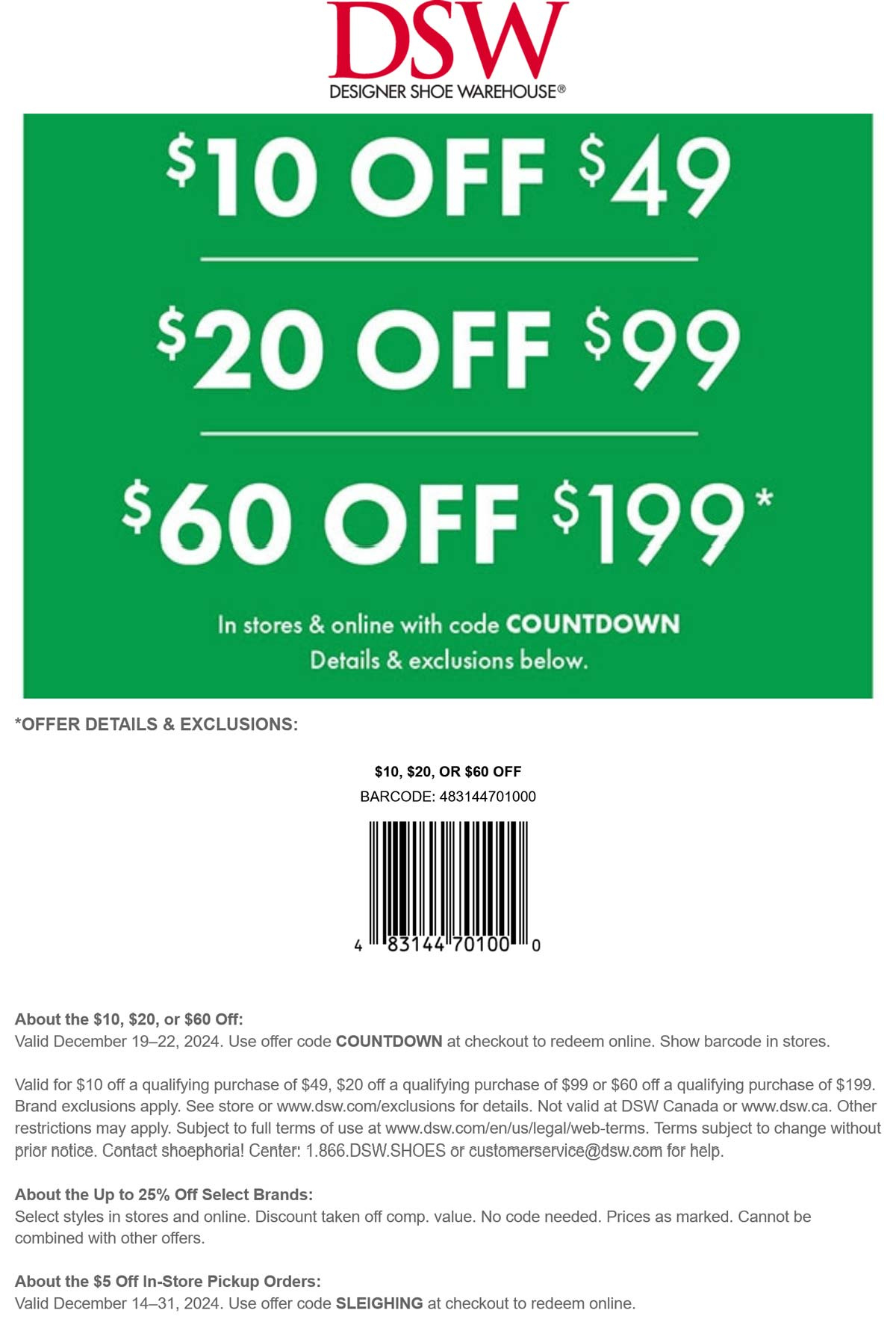 In Store Coupon Dsw Promo Code September 219 Designer Shoe regarding Free Printable Coupons For Dsw Shoes