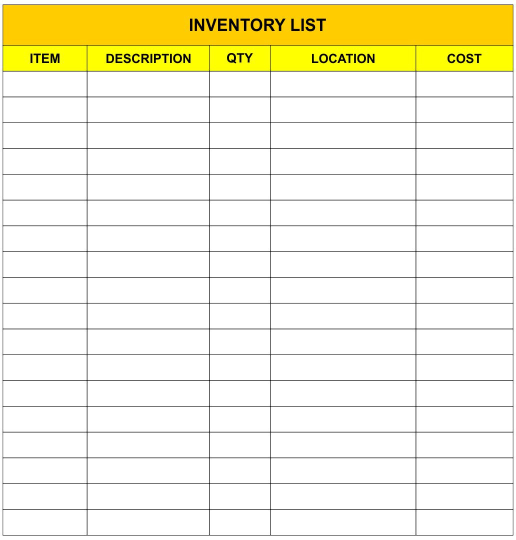 Inventory Log Sheet - 10 Free Pdf Printables | Printablee within Free Printable Inventory Sheets