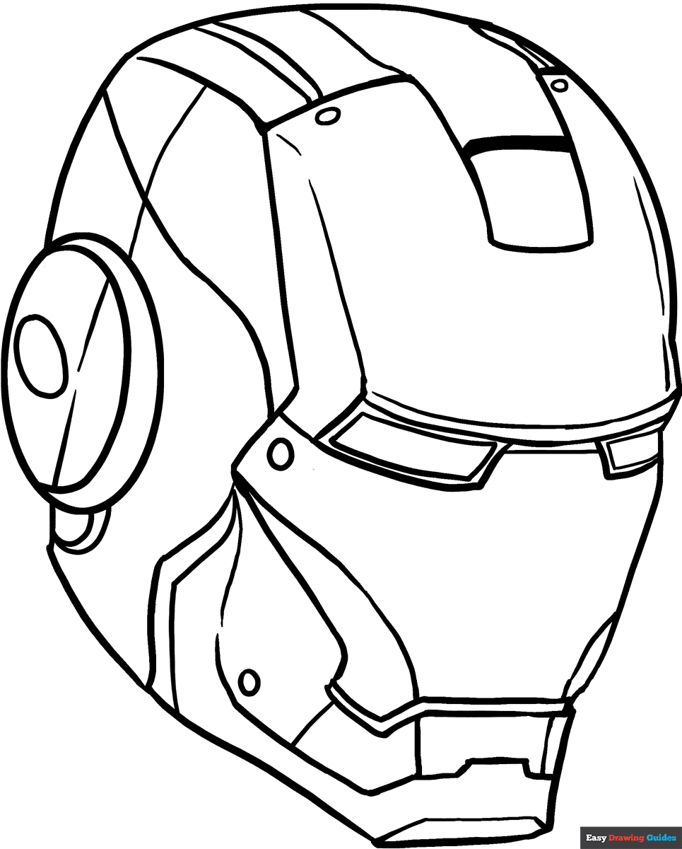 Iron Man Mask Coloring Page | Easy Drawing Guides intended for Free Printable Ironman Mask