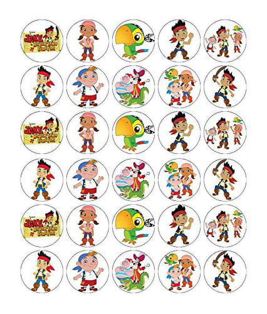Jake And The Neverland Pirates Cupcake Edible Toppers Image pertaining to Free Printable Jake And The Neverland Pirates Cupcake Toppers