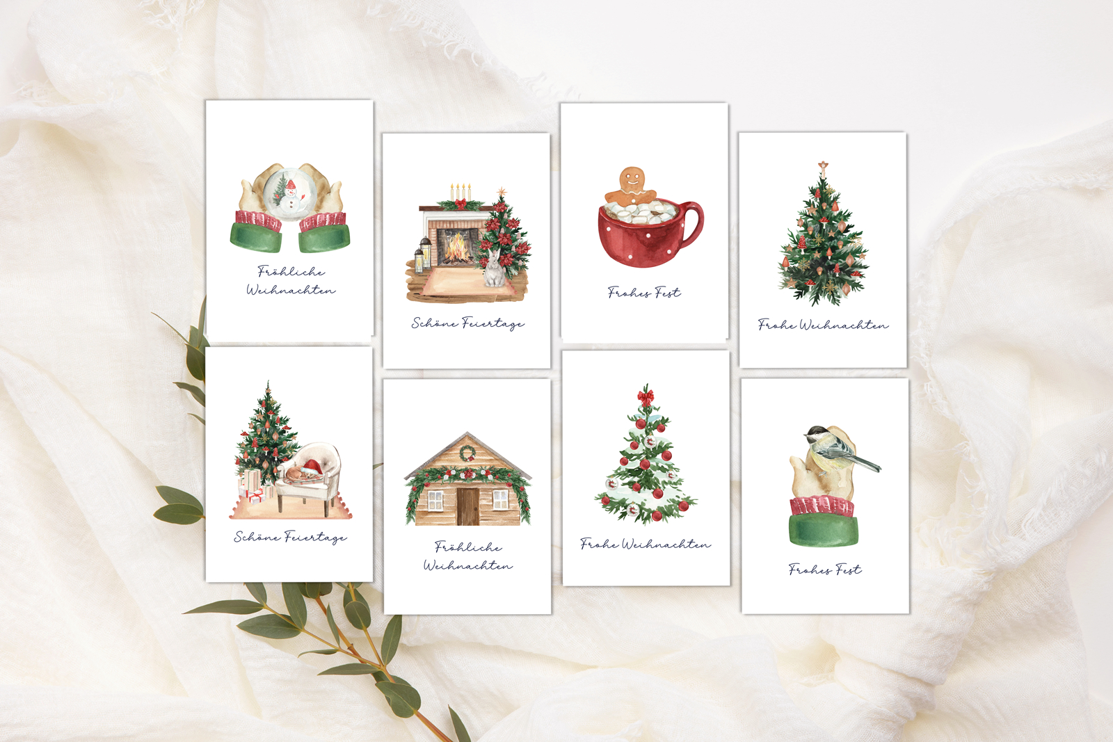Jellyfish Stickers - Christmas Cards (German) with Free Printable German Christmas Cards