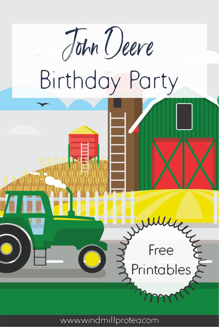 John Deere Birthday Party - Kids Parties - Windmill &amp;amp; Protea for Free Printable John Deere Food Labels