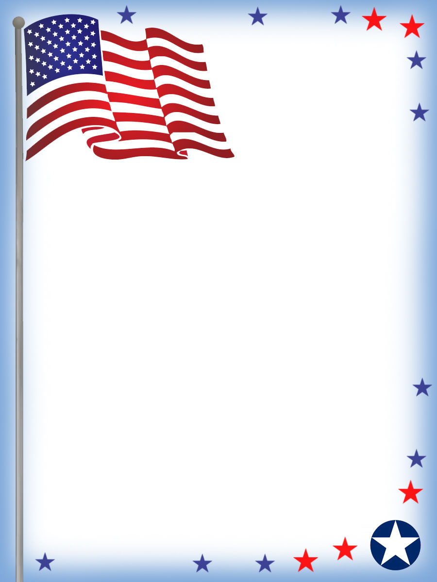 July Fourth Stationery: Usa Flag Notepaper - Rooftop Post Printables regarding Free Printable 4Th Of July Stationery