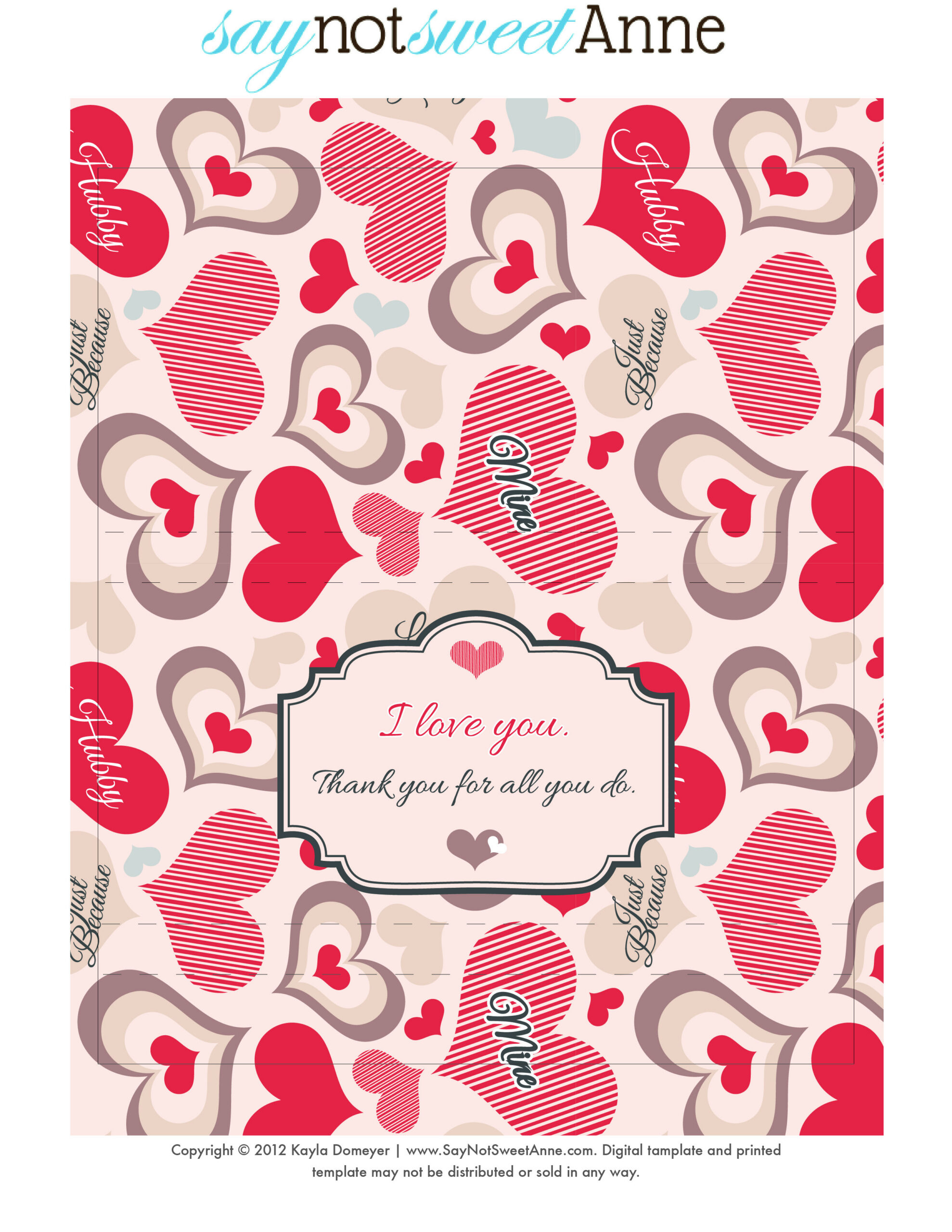 Just Because Candy [Free Printable] - Sweet Anne Designs with regard to Free Printable Chocolate Wrappers