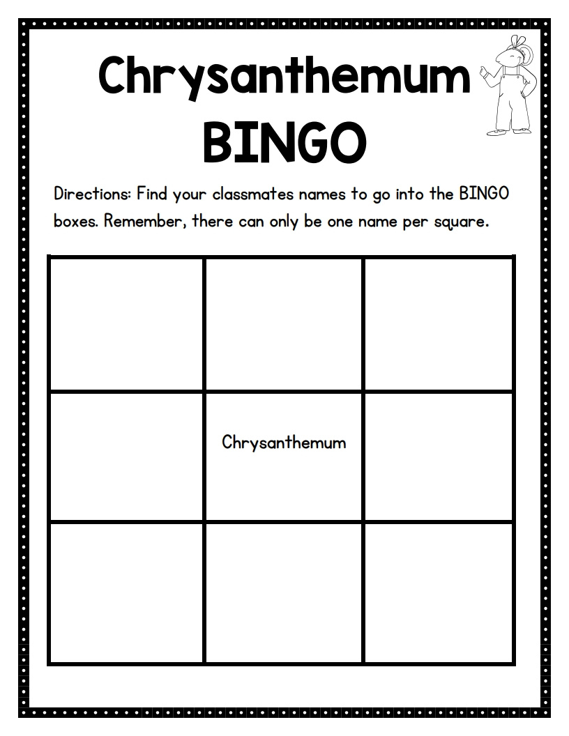 Kevin Henkes Author Study - Sarah'S Teaching Snippets for Chrysanthemum Free Printable Activities