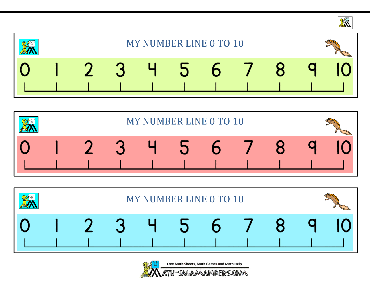 Kindergarten Math Printables in Free Printable Number Line For Kids