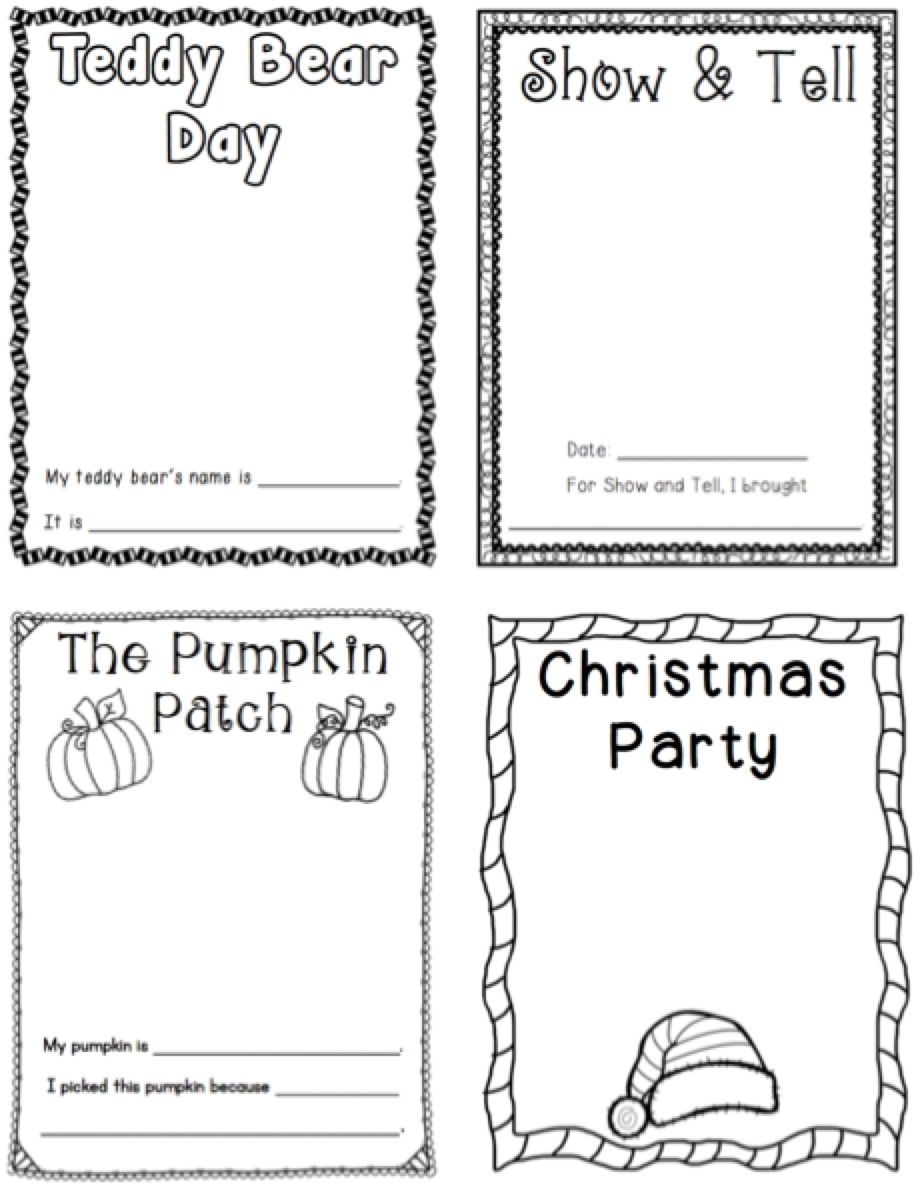 Kindergarten Memory Book | Thehappyteacher in Free Printable Preschool Memory Book