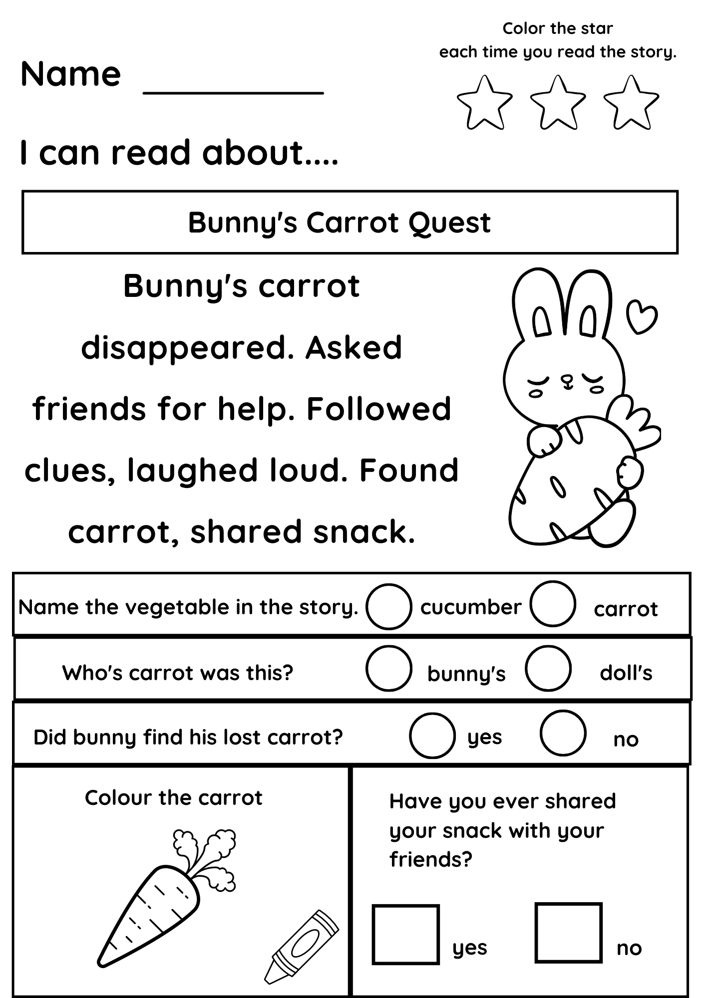 Kindergarten Reading Worksheets And Printables in Free Printable Reading Activities For Kindergarten